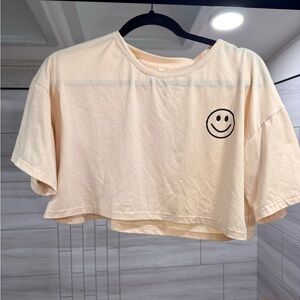 Smiley Face Crop Top